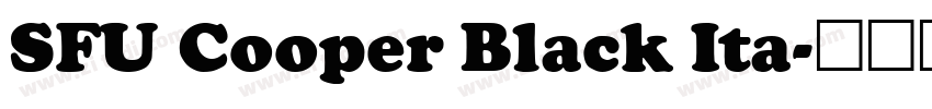 SFU Cooper Black Ita字体转换